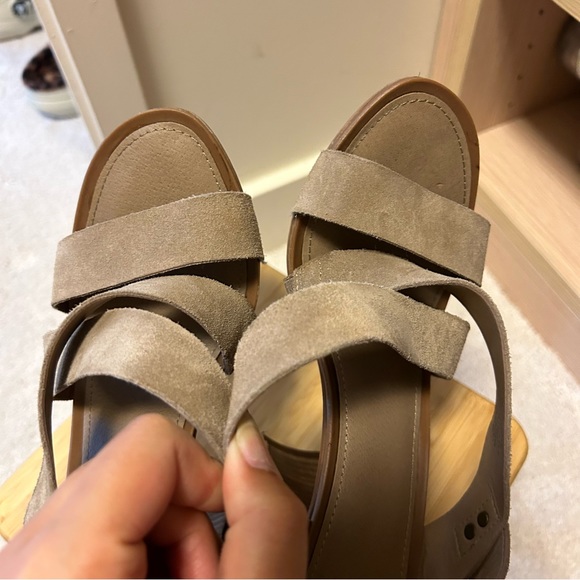 Franco Sarto Sabine Suede Leather Sandals - Picture 13 of 13